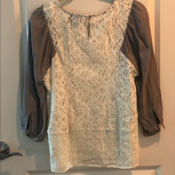 Anthropologie Mauve Lace Top - Picture 15 of 16